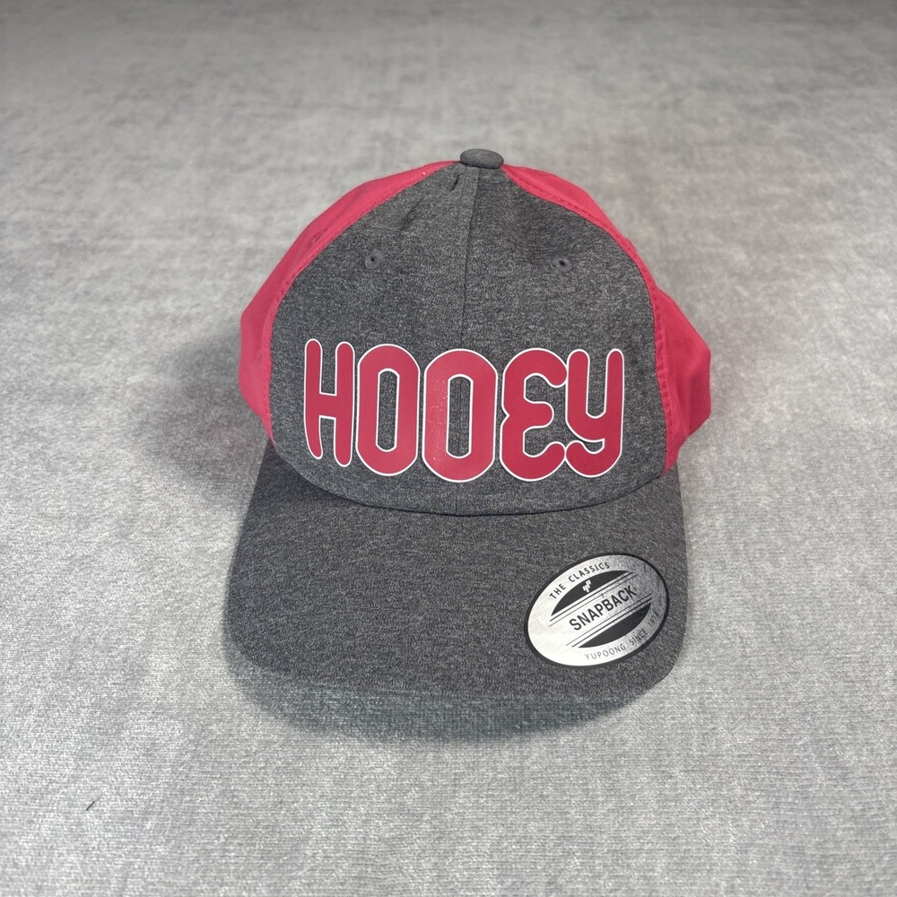 Hooey Gray Pinkish Red Snapback Cowgirl Rodeo Hat Cap Adjustable Mens Womens